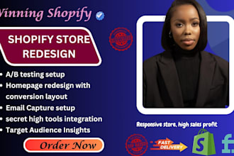 audit, redesign your existing shopify store into sales powerhouse