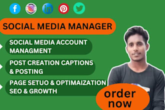 be your social media manager, engagement and grow your brand