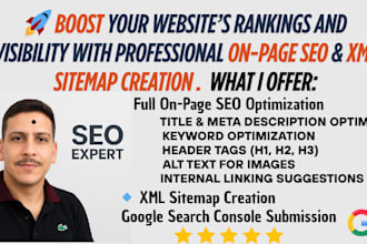 boost google rankings with on page SEO and XML sitemap