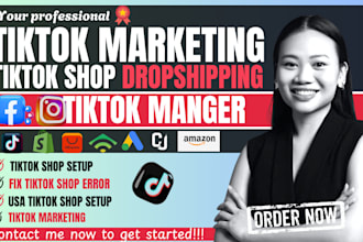 setup your tiktok shop, tik tok shop dropshipping shop manager, tik tok shop ads