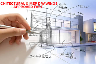 draw and stamp architectural drawing engineering plan mep for city permit