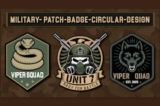 design military, army, patch, badge, tactical, stunning, skull and circular logo