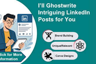 ghostwrite engaging linkedin text, image, and carousel posts