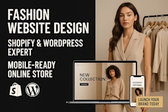 design fashion website on shopify or wordpress