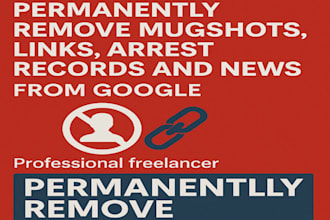 permanently remove mugshots, negative links, arrest records and news on google