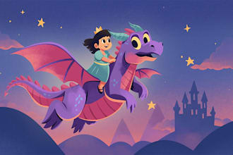 create fun and colorful kids illustrations