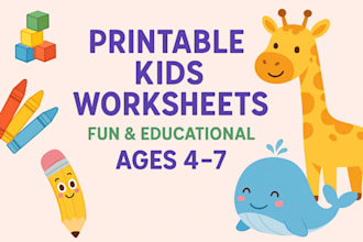 create fun and printable kids activity worksheets