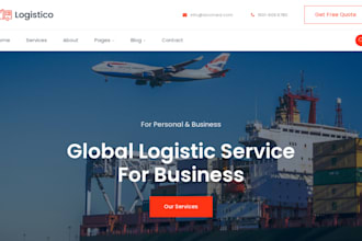 design logistics website moving company website trucking website freight website