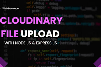 set up cloudinary file upload with nodejs and expressjs