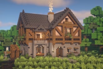 any medium type of minecraft construction for you