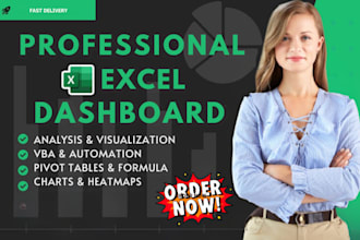 create custom excel spreadsheet and excel dashboard