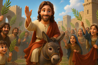 design 3d bible themed christian children illustration and book cover