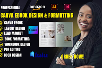 do ebook formatting, canva ebook design, ebook layout, and book cover in 24hours