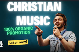 promote male gospel music church choir on 10k top christian radio stations