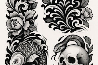 make a geometric tattoo design