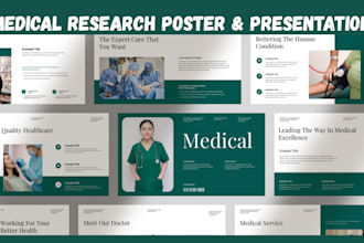 design medical research poster animated academic conference deck presentation