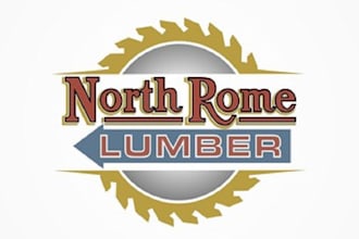 design high resolution north rome lumber logo