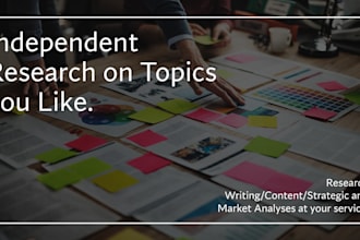 write independent research reports and market analysis