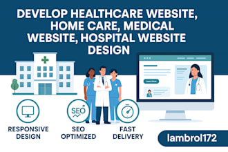 develop healthcare website, home care, medical website, hospital website design