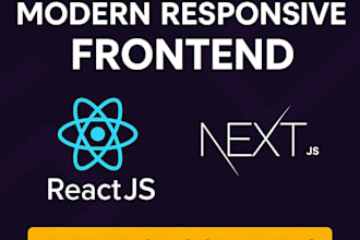 build modern responsive frontend with react js or next js from figma psd