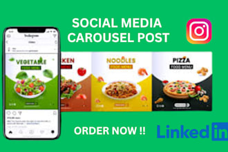 design canva carousel for instagram linkedin social media post, canva template