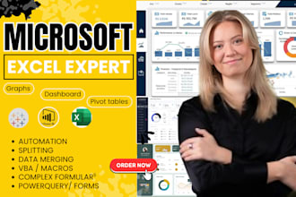 design and build excel and google sheets dashboard powerbi, tableau, pivot chart