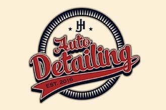 design top quality stand out auto detailing logo