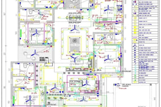 draw architectural, mep, plumbing, hvac, electrical drawings