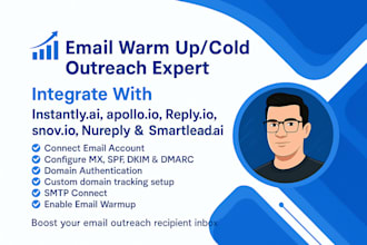 set up instantly ai for email warmup and cold outreach