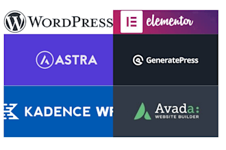 design astra pro, kadence, avada, generatepress, divi website from scratch