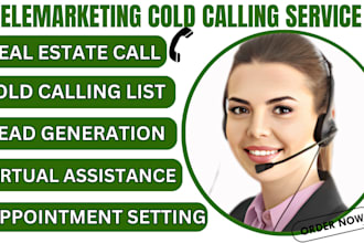 b2b cold calling telemarketing real estate lead generation, appointment setter