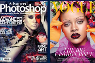 design digital magazines, covers, magazine ads, and product catalog