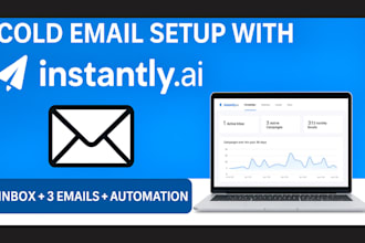 launch cold emails with instantlyai with inbox setup