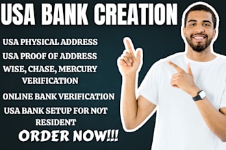 create USA bank for any country, get USA physical address and proof of address