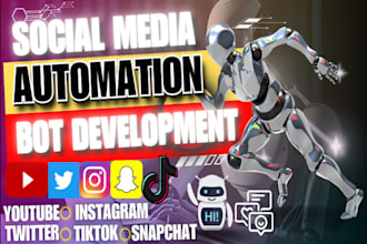 develop tiktok automation bot instagram api bot youtube bot python bot