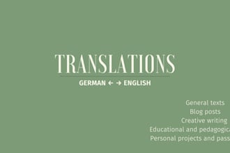 manually translate your text from german to english and vice versa