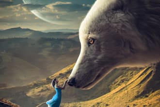 photoshop editing, realistic photo manipulation and design composition