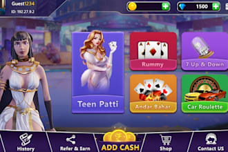 develop predictor android app for avaitor game, teenpatti rummy multiplayer game