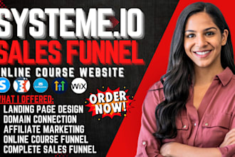 build systeme io sales funnel landing page online course funnel or website