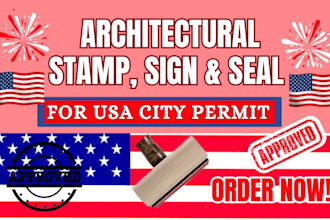 stamp, blueprint USA mep drawing, commercial architect autocad landscape design