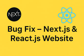 fix the bug of your nextjs and reactjs website
