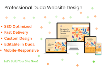 create a responsive and modern website using duda duda website