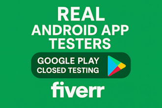 provide real 12 testers or 20 testers for google play console app closed testing