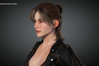 do 3d realistic game metahuman character 4k 8k maya model