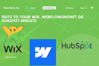 make professional edits to your wix, webflow, showit, or hubspot website