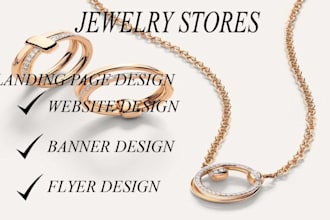 design stunning landing pages flyers and websites for jewelry stores