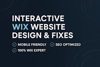design, redesign interactive wix website, fix update wix issues