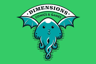do octopus games tentacle ctulhu cartoon comic logo design