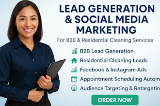lead generation social media manager b2b lead generation residential cleaning
