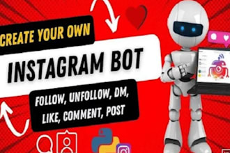 create social media API bot, instagram api bot, facebook API bot, tiktok